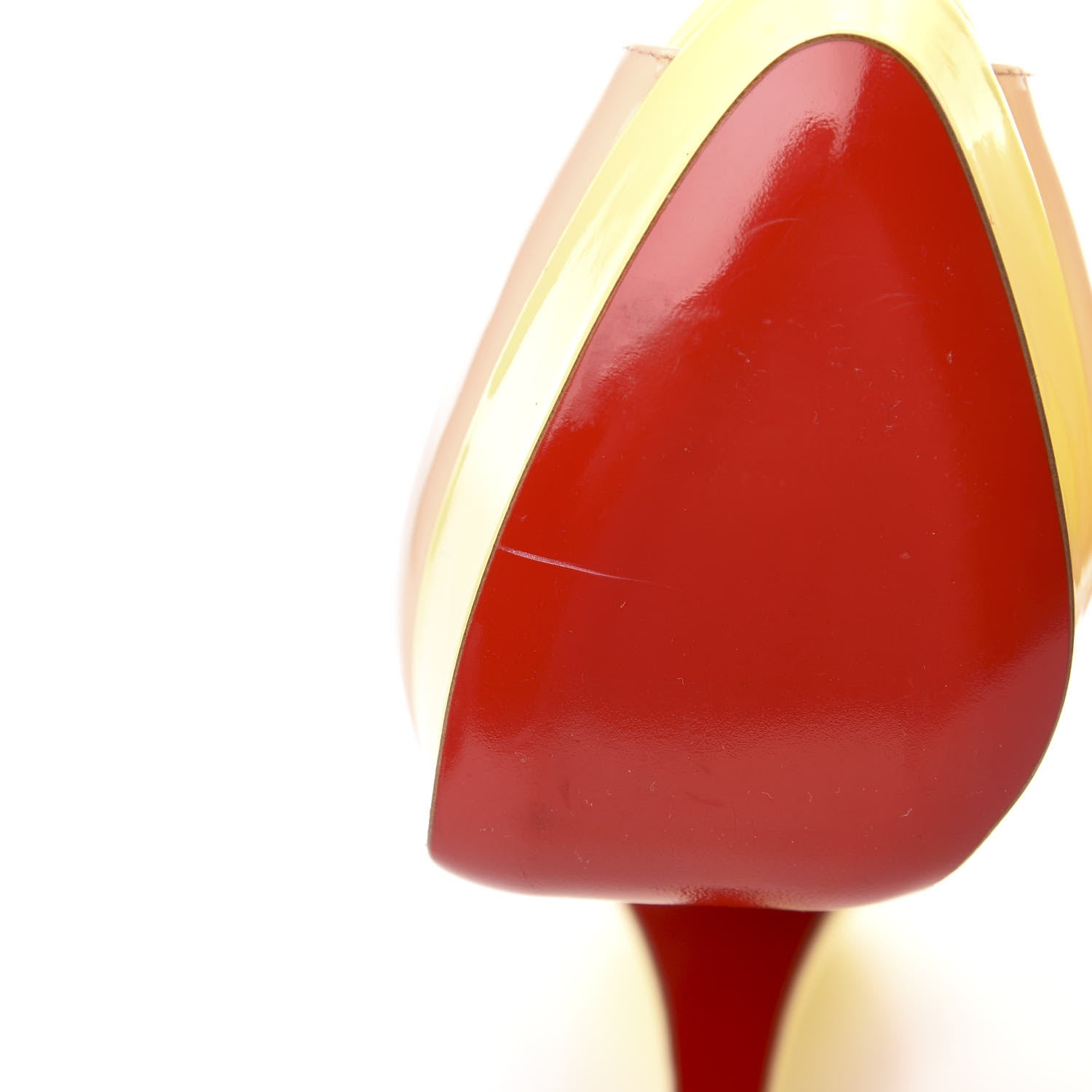 Christian Louboutin Patent Lady Peep Sling 150 Pumps 37.5 Poudre 6 of 8