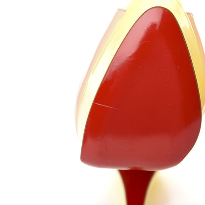 Christian Louboutin Patent Lady Peep Sling 150 Pumps 37.5 Poudre 6 of 8