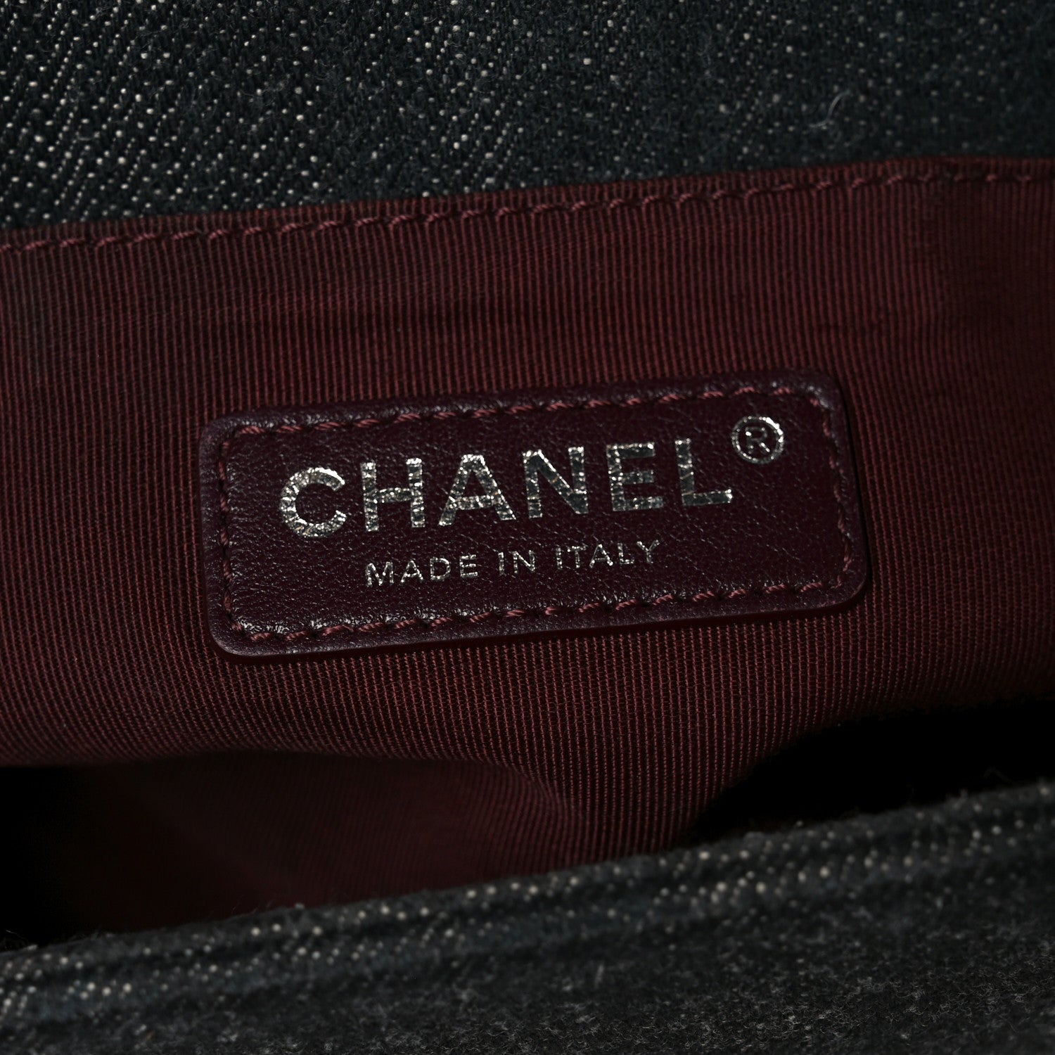 Chanel Denim Quilted Medium Boy Flap Black 6 of 10