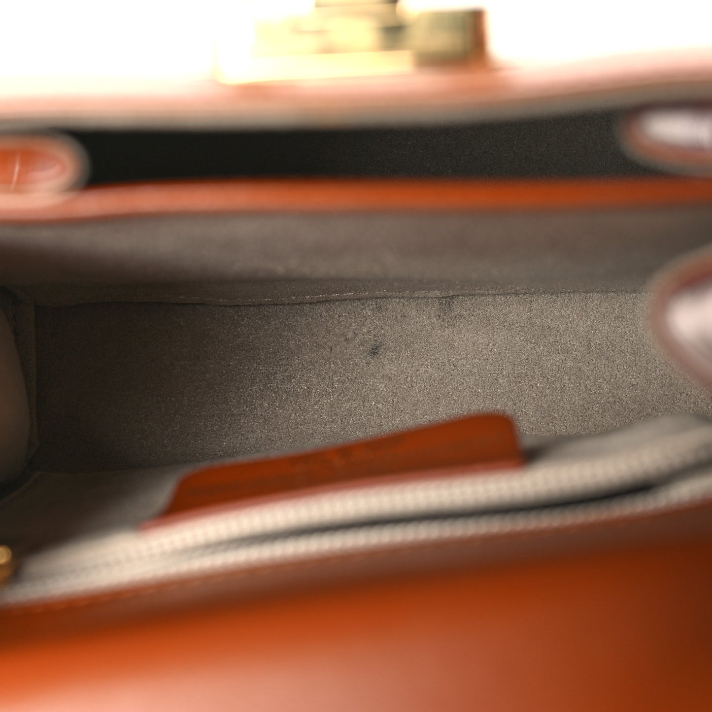 Brushed Off Calfskin Small Iconic Top Handle Cuoio