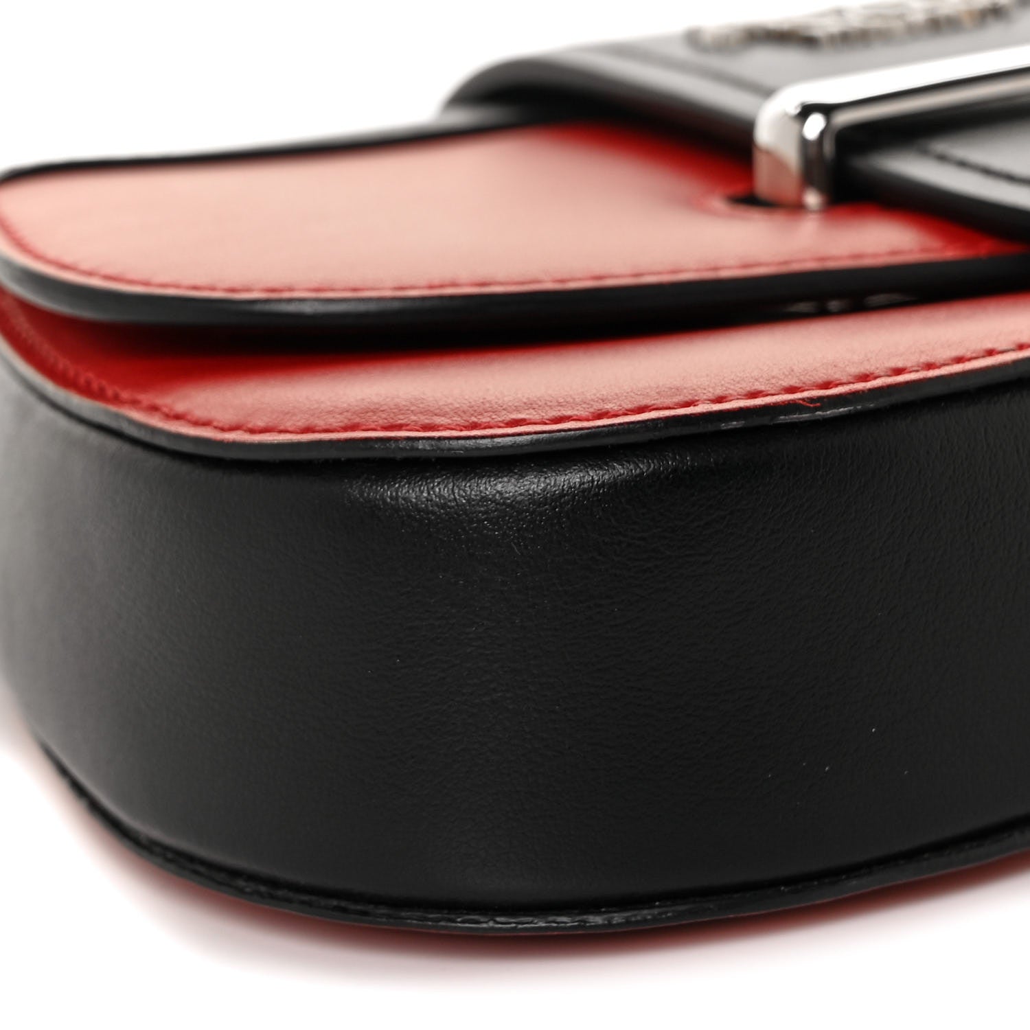 Prada City Calfskin Sidonie Convertible Chain Bag Rosso Black 6 of 7