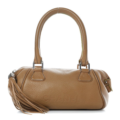 Chanel Calfskin Small Tassel Bowler Light Brown 1 of 22