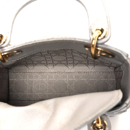 Christian Dior Metallic Lambskin Cannage Mini Lady Dior Grey 5 of 19