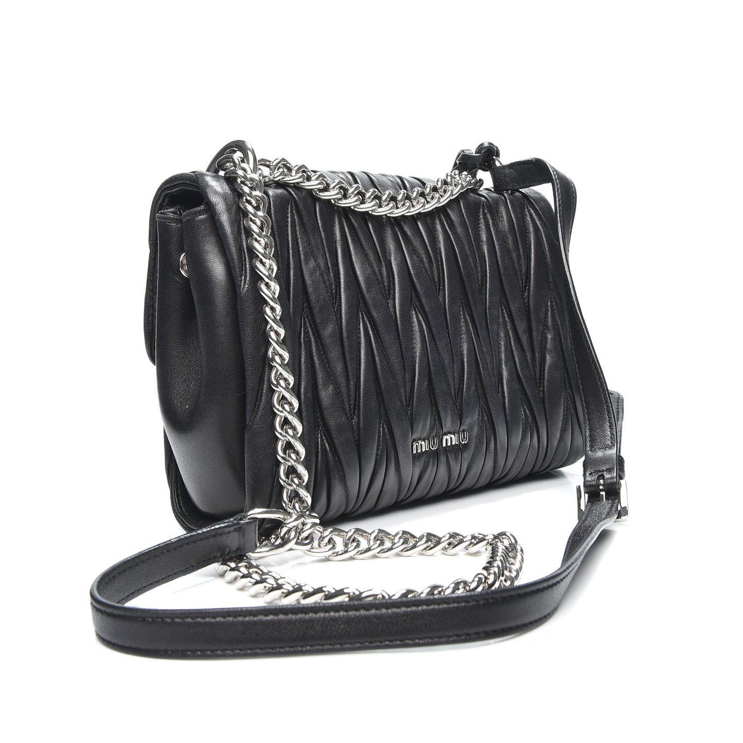 Nappa Matelasse Flap Black