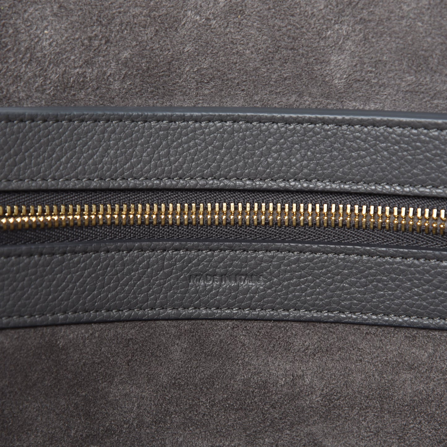 Soft Grained Calfskin Belt Cabas Phantom Medium Grey