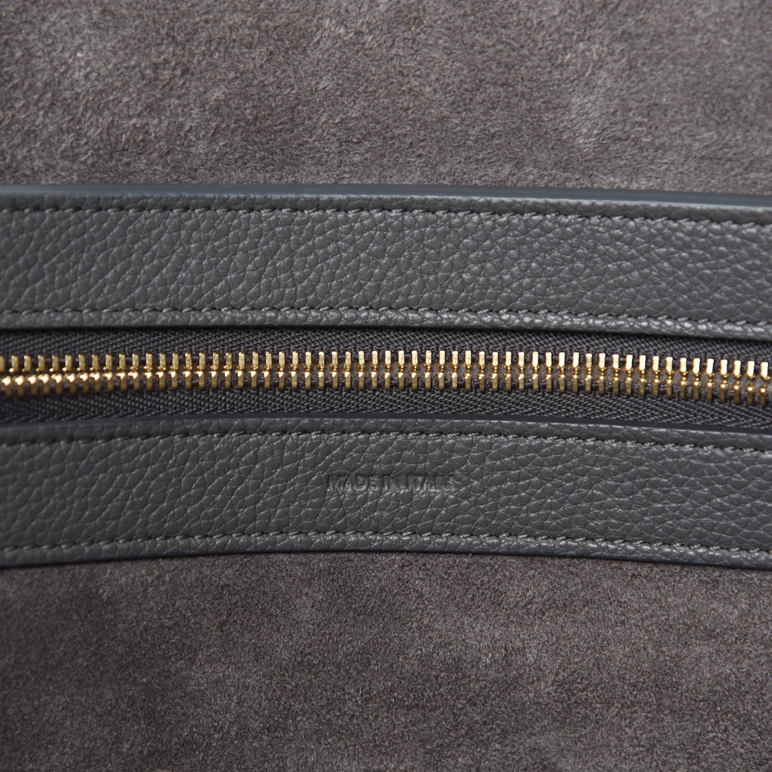Celine Soft Grained Calfskin Belt Cabas Phantom Medium Grey 8 of 10