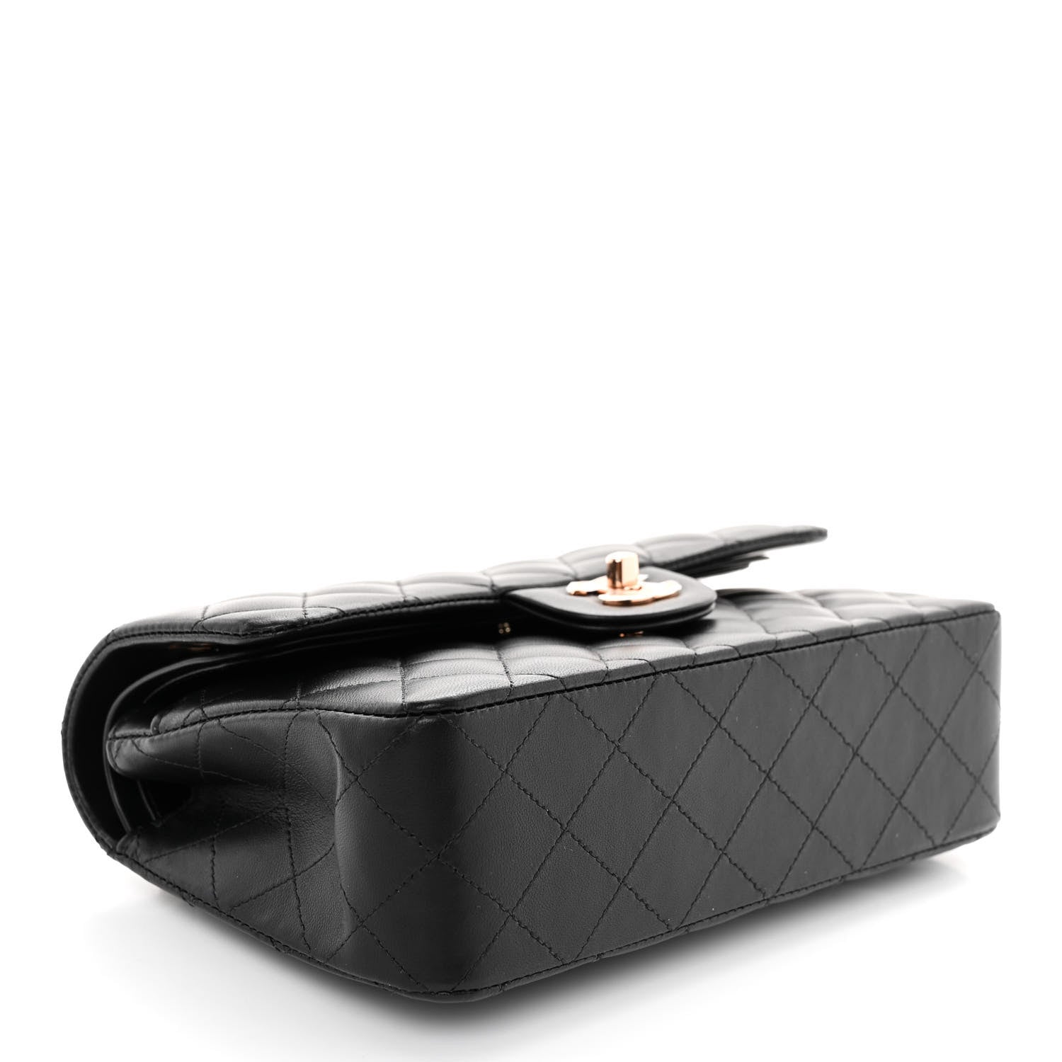 Chanel Lambskin Quilted Small Double Flap Black 4 of 10
