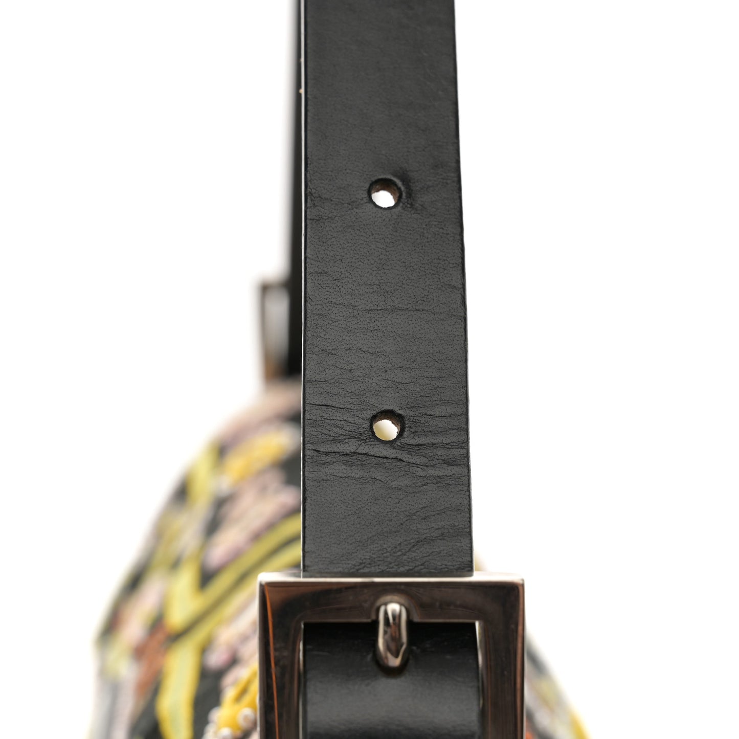 Satin Beaded Baguette Black Multicolor