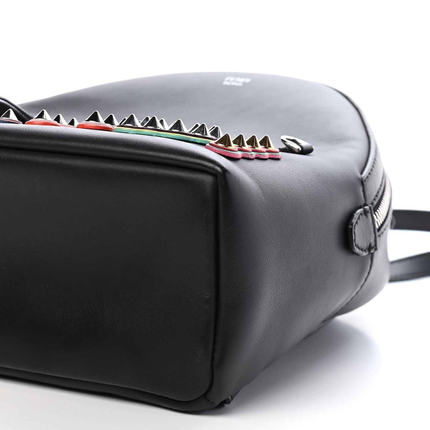 Vitello Century Fun Fair Metal Studded Mini Backpack Black Multicolor