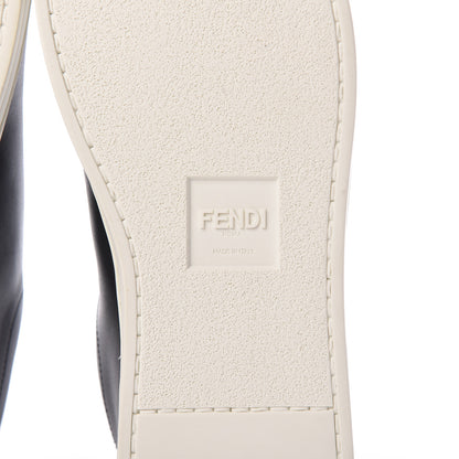 Fendi Vitello Lurex Rockoclick Slip On Sneakers 39.5 Black Gold 5 of 8