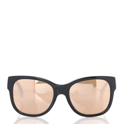 Chanel Acetate Mirrored CC Sunglasses 5270 Black Gold 2 of 8