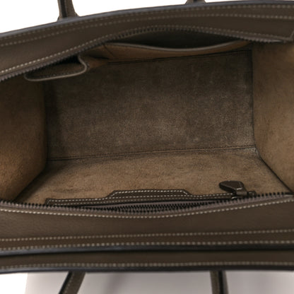 Celine Drummed Calfskin Micro Luggage Souris 4 of 8