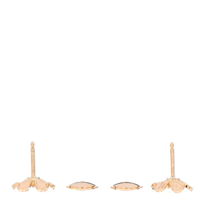Van Cleef & Arpels 18K Yellow Gold Diamond Mini Frivole Earrings 3 of 5