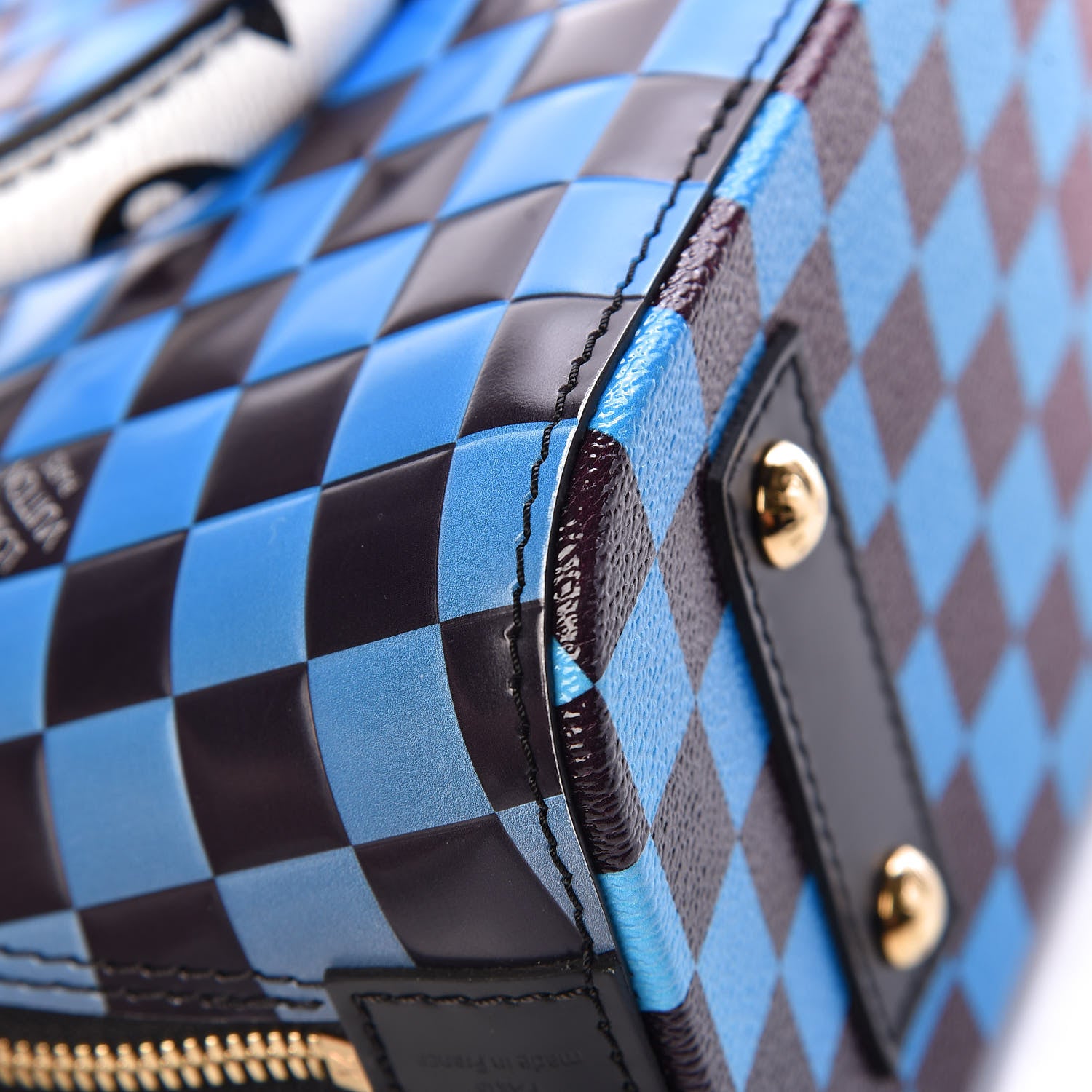 Louis Vuitton Epi Damier Race Alma BB Blue Vert 10 of 13