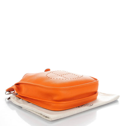 Hermes Taurillon Clemence Evelyne III PM Orange 4 of 7