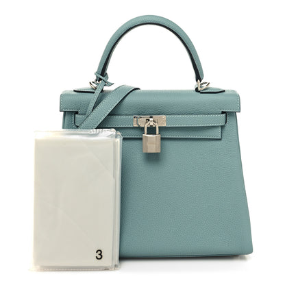 Hermes Togo Kelly Retourne 25 Ciel 3 of 12