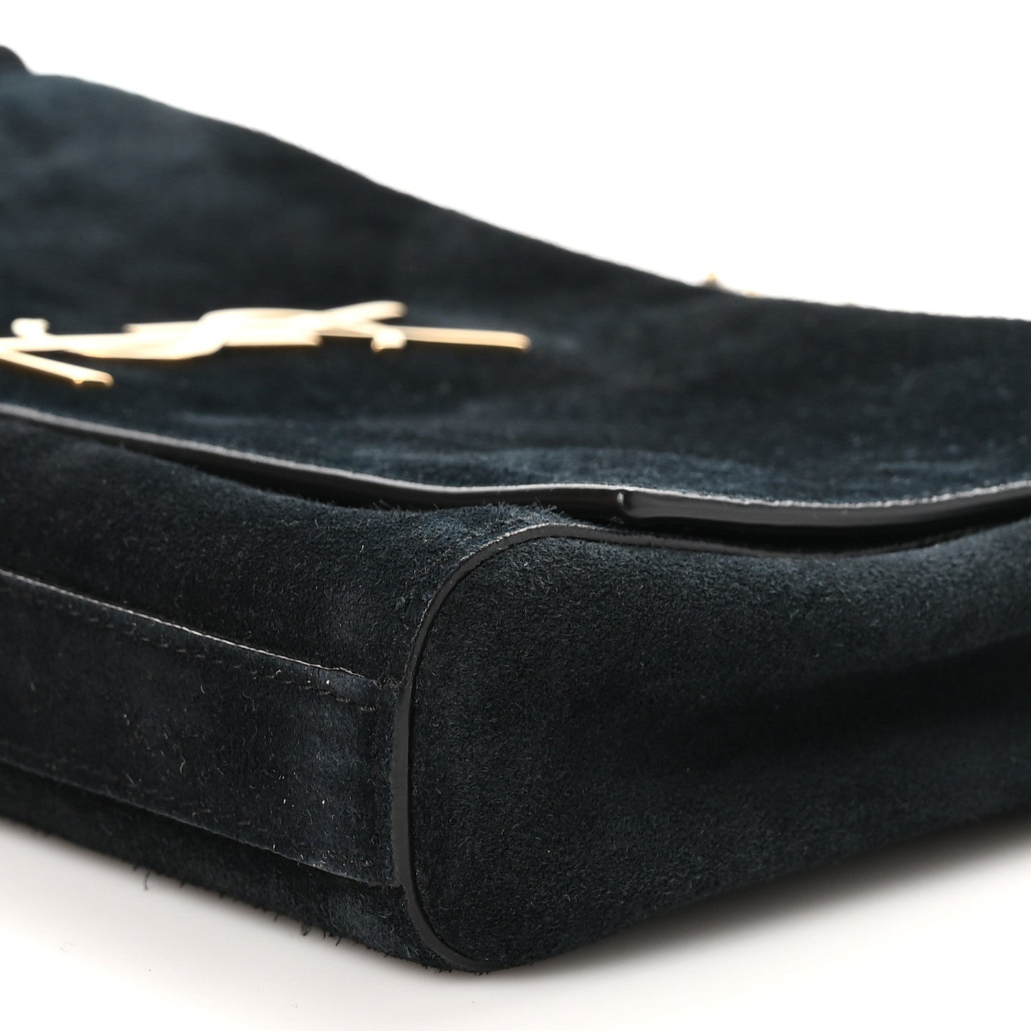 Saint Laurent Smooth Calfskin Suede Small Reversible Monogram Kate Satchel Black 14 of 18