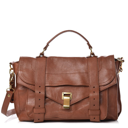 Proenza Schouler Lambskin Medium PS1 Satchel Saddle 1 of 17