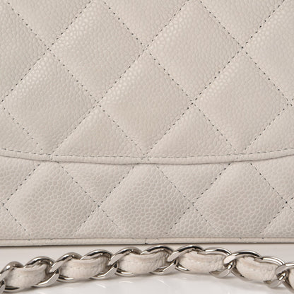 Chanel Iridescent Caviar Quilted Jumbo Double Flap White 8 of 10