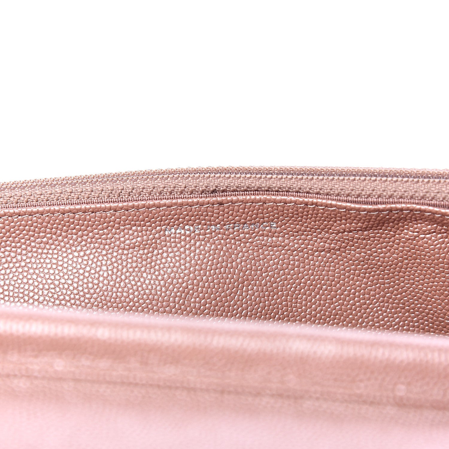 Chanel Metallic Caviar Chevron Quilted Vintage Mademoiselle Wallet On Chain WOC Pink 6 of 11