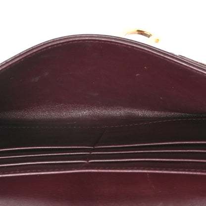 Christian Dior Oblique Saddle Chain Long Wallet Bordeaux 6 of 10