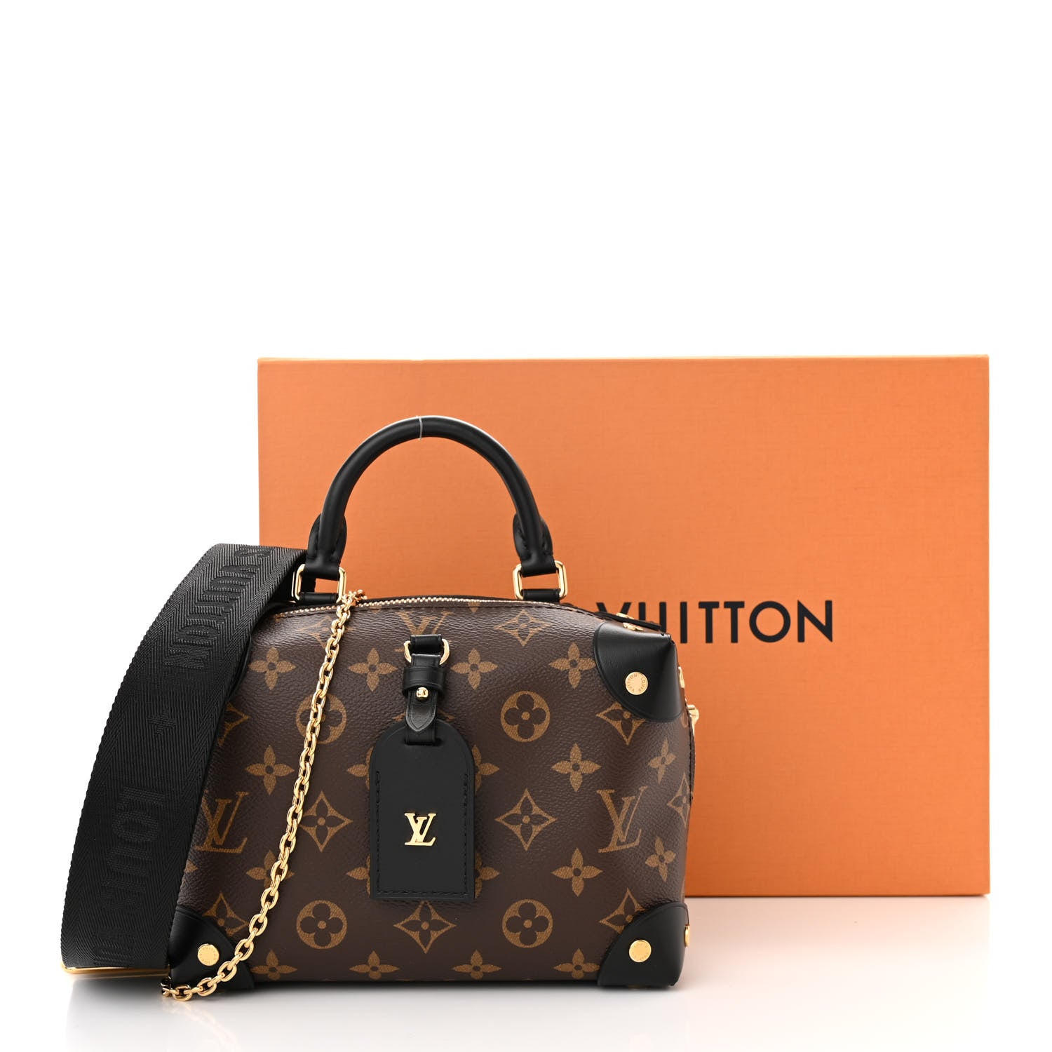 Louis Vuitton Monogram Petite Malle Souple Black 10 of 10