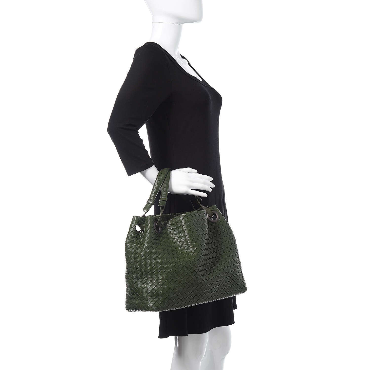 Bottega Veneta Nappa Intrecciato Bella Tote Moss 2 of 12
