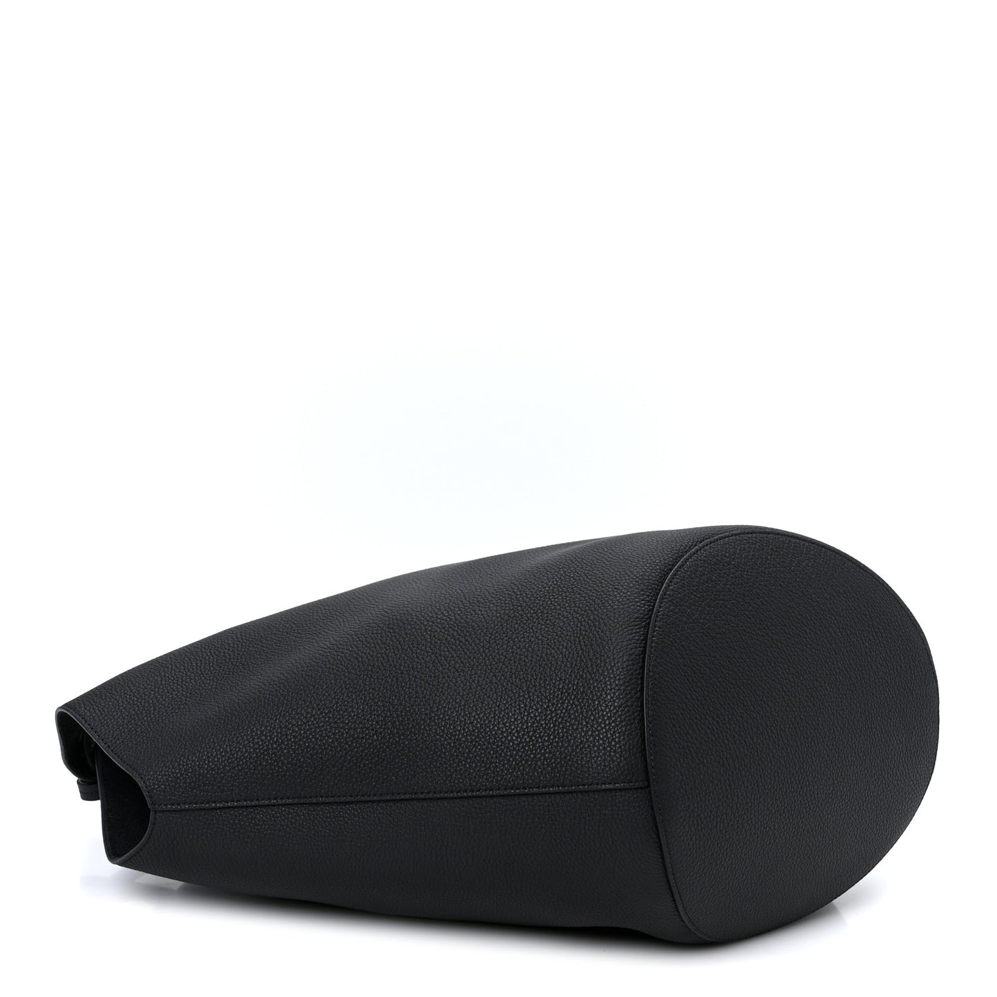 Pebbled Sport Calfskin Medium Lotus Tote Black