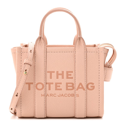Marc Jacobs Grained Calfskin Mini The Tote Bag Rose 1 of 10