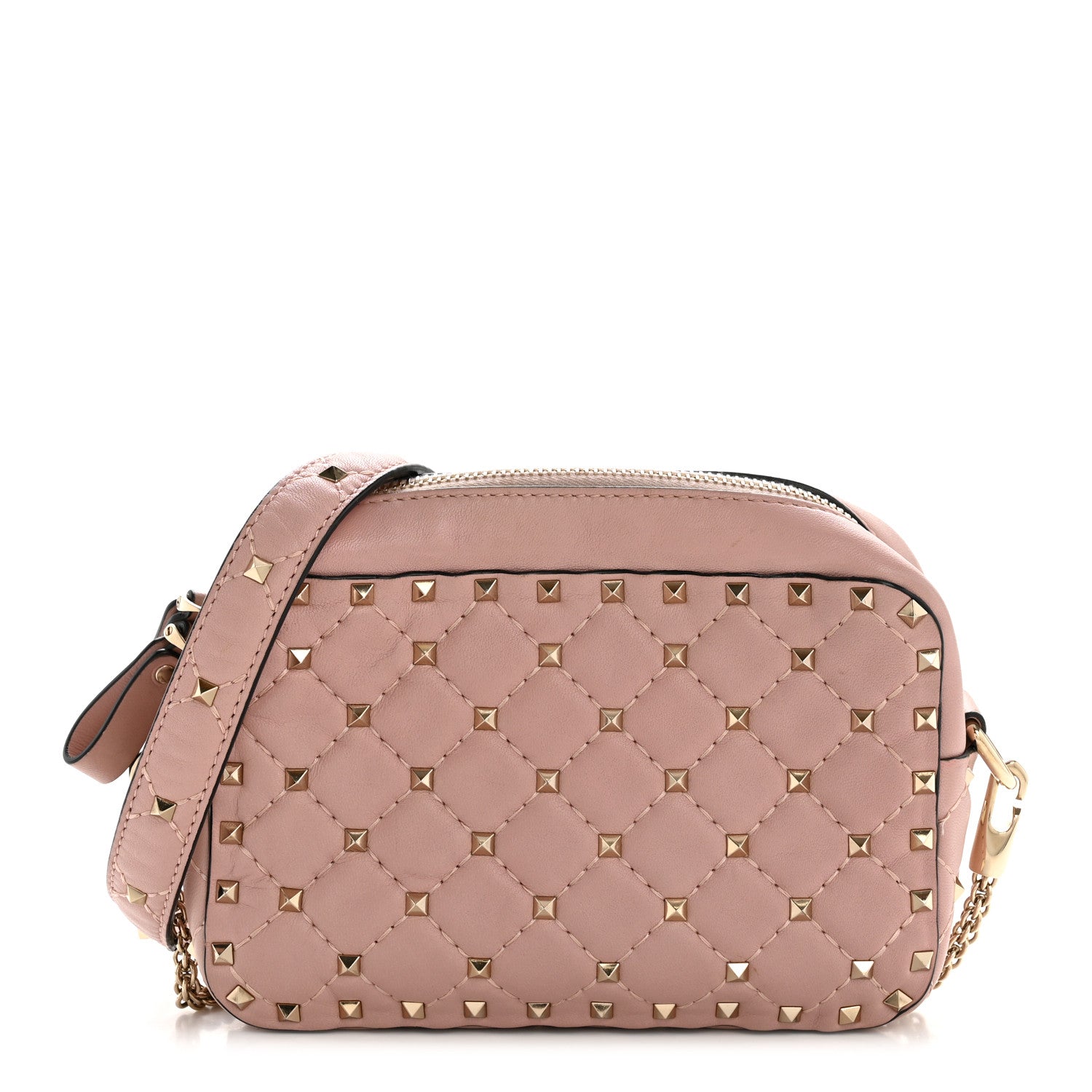 Valentino Garavani Nappa Rockstud Spike Camera Crossbody Bag Water Rose 1 of 12