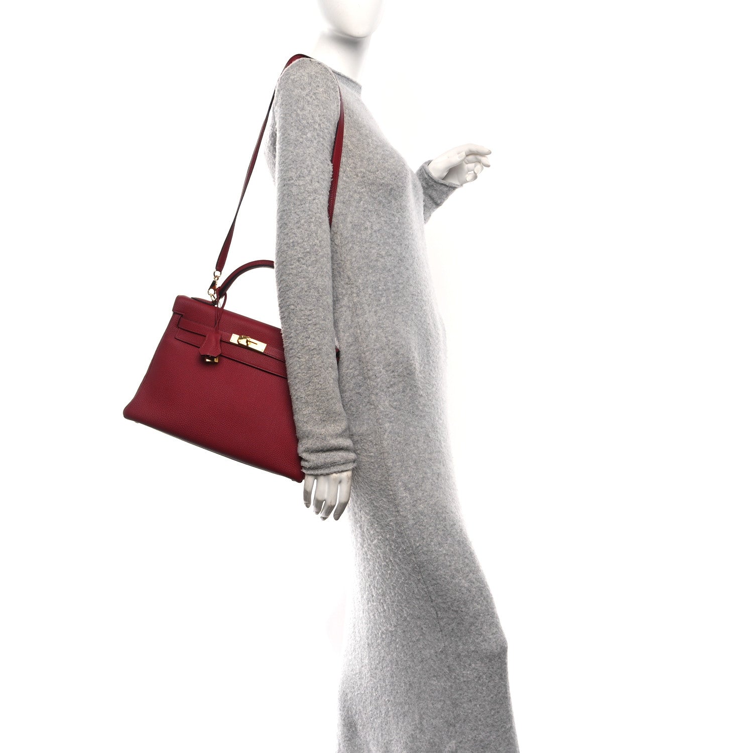 Hermes Togo Kelly Retourne 32 Rubis 2 of 10