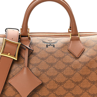 MCM Lauretos Nappa Medium Ella Boston Bag Cognac 7 of 9