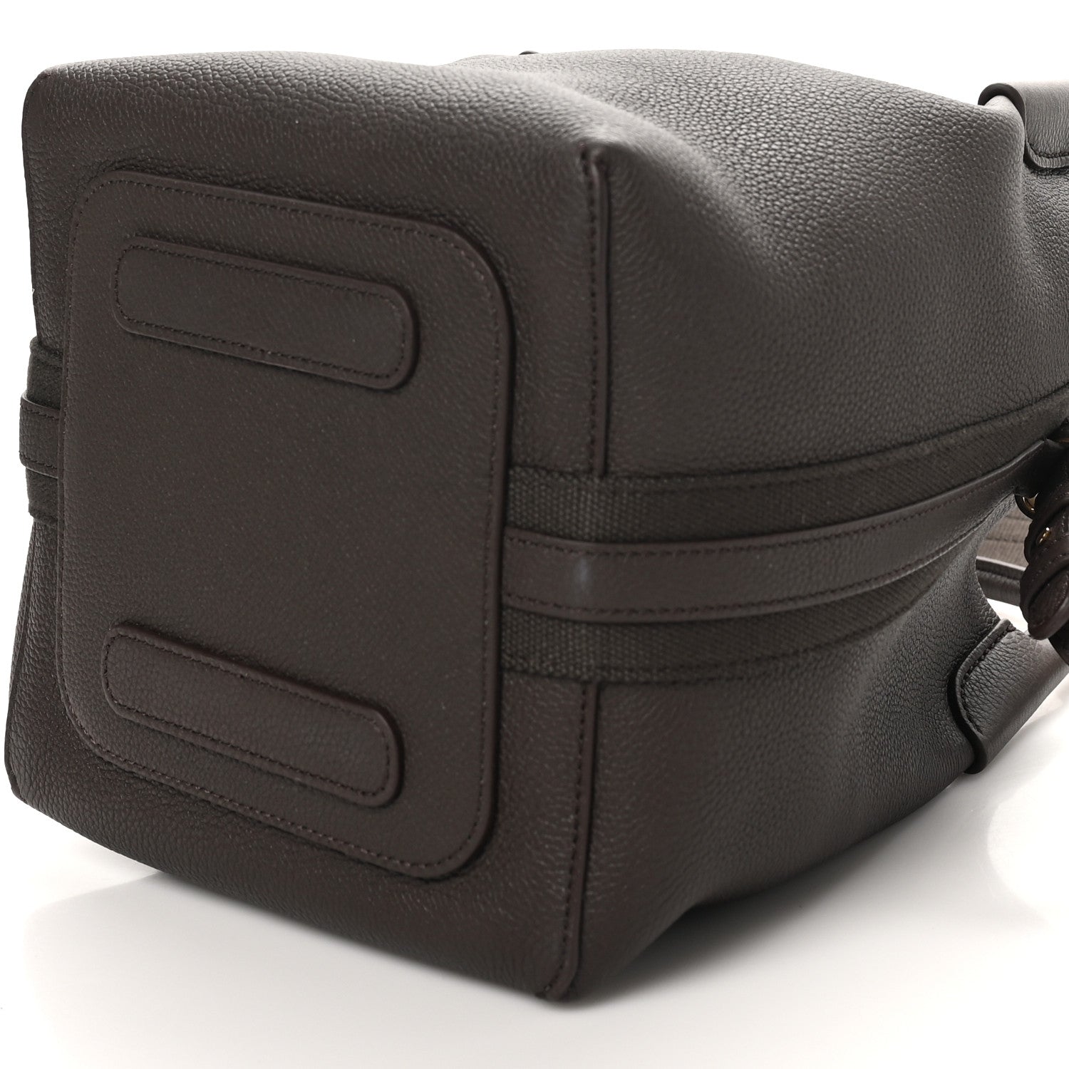Loro Piana Grained Calfskin Small Bale Bag Dark Chocolate Liquorice 9 of 9