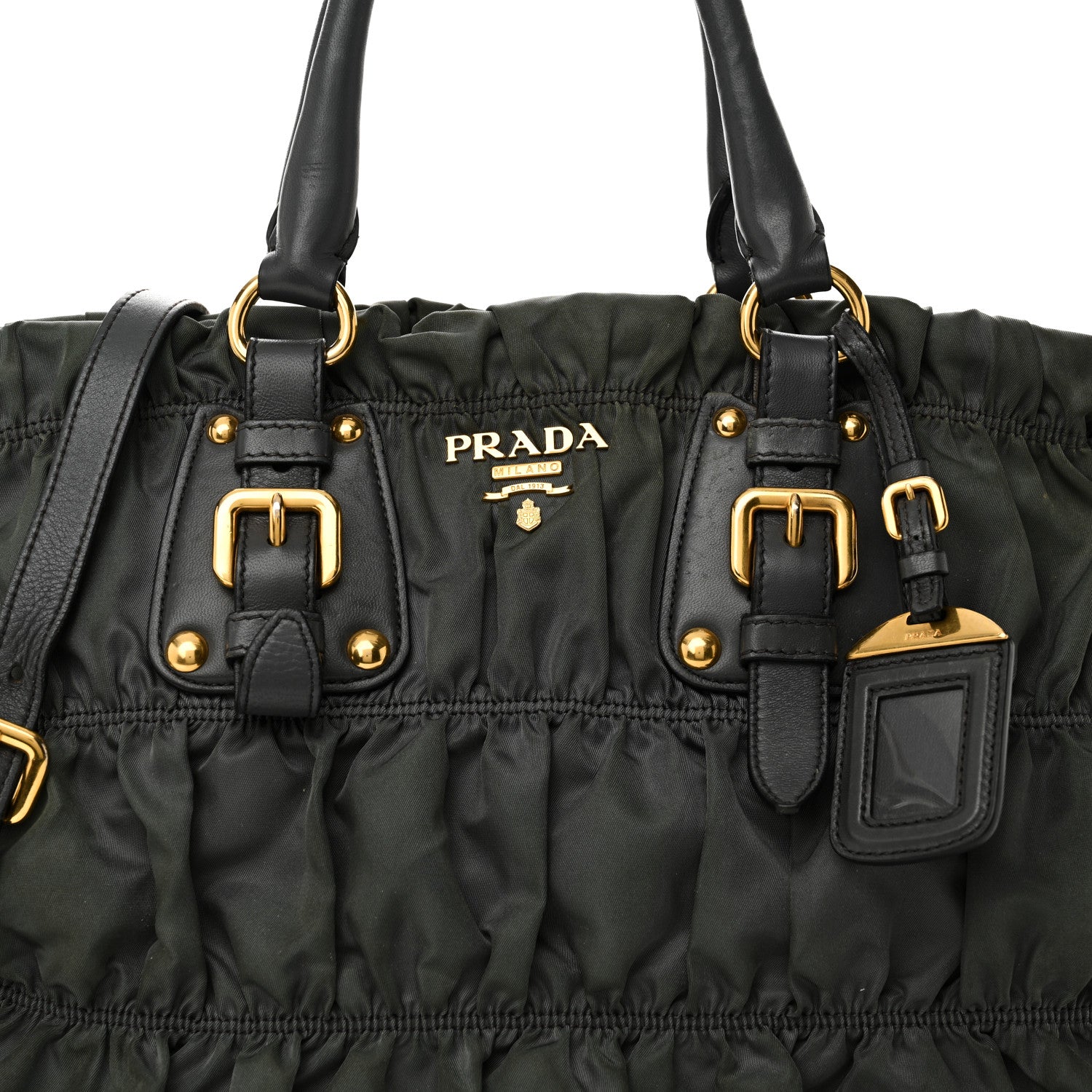 Prada Tessuto Nylon Gaufre Tote Fumo 7 of 9