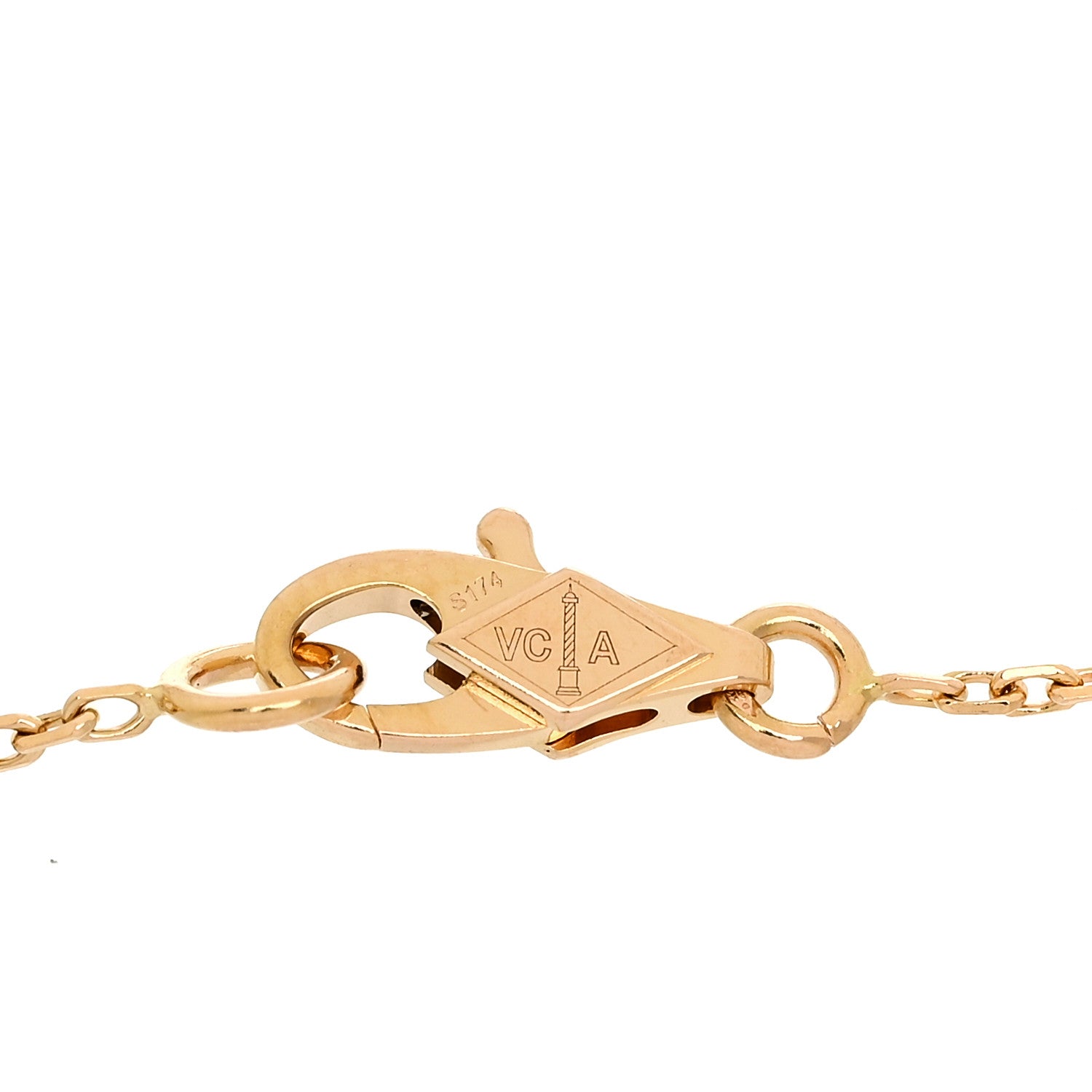 Van Cleef & Arpels 18K Rose Gold Carnelian Sweet Alhambra Bracelet 3 of 6
