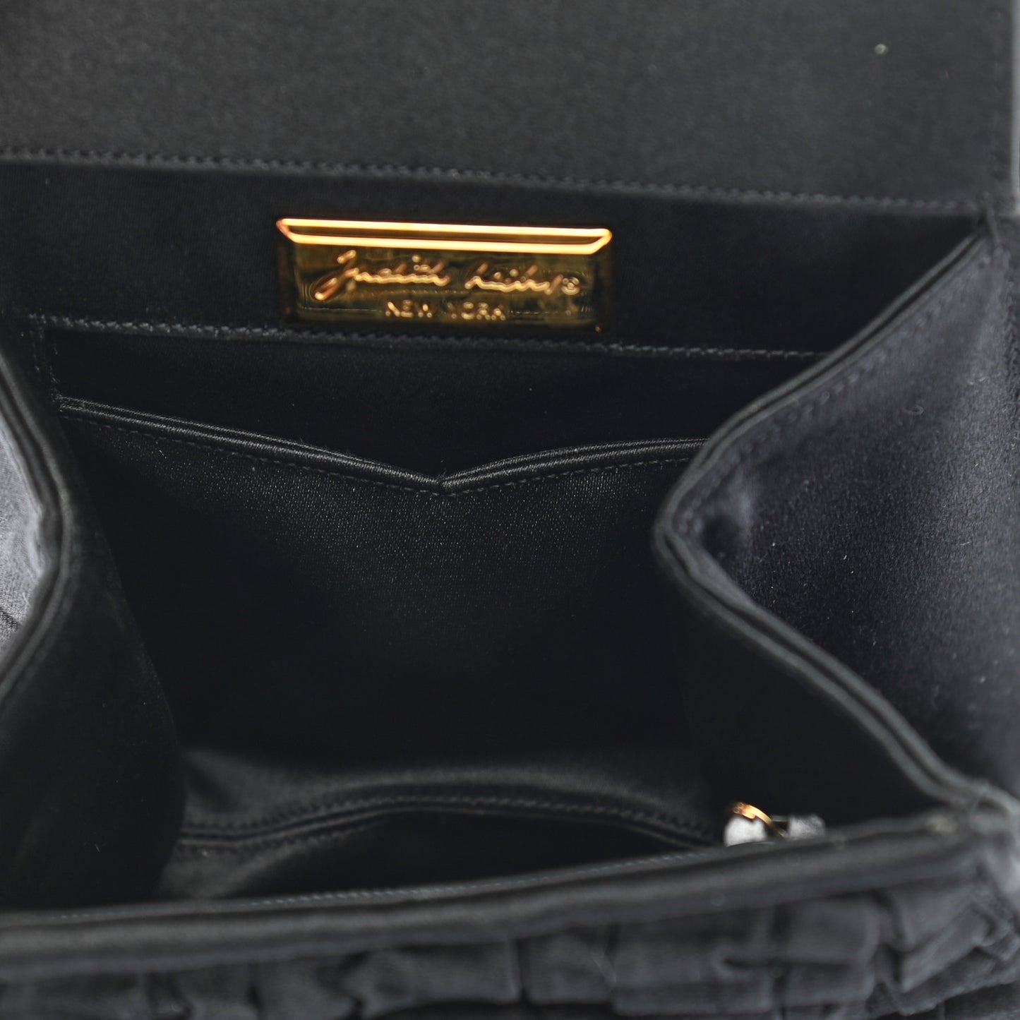 Swarovski Crystal Satin Evening Bag Black