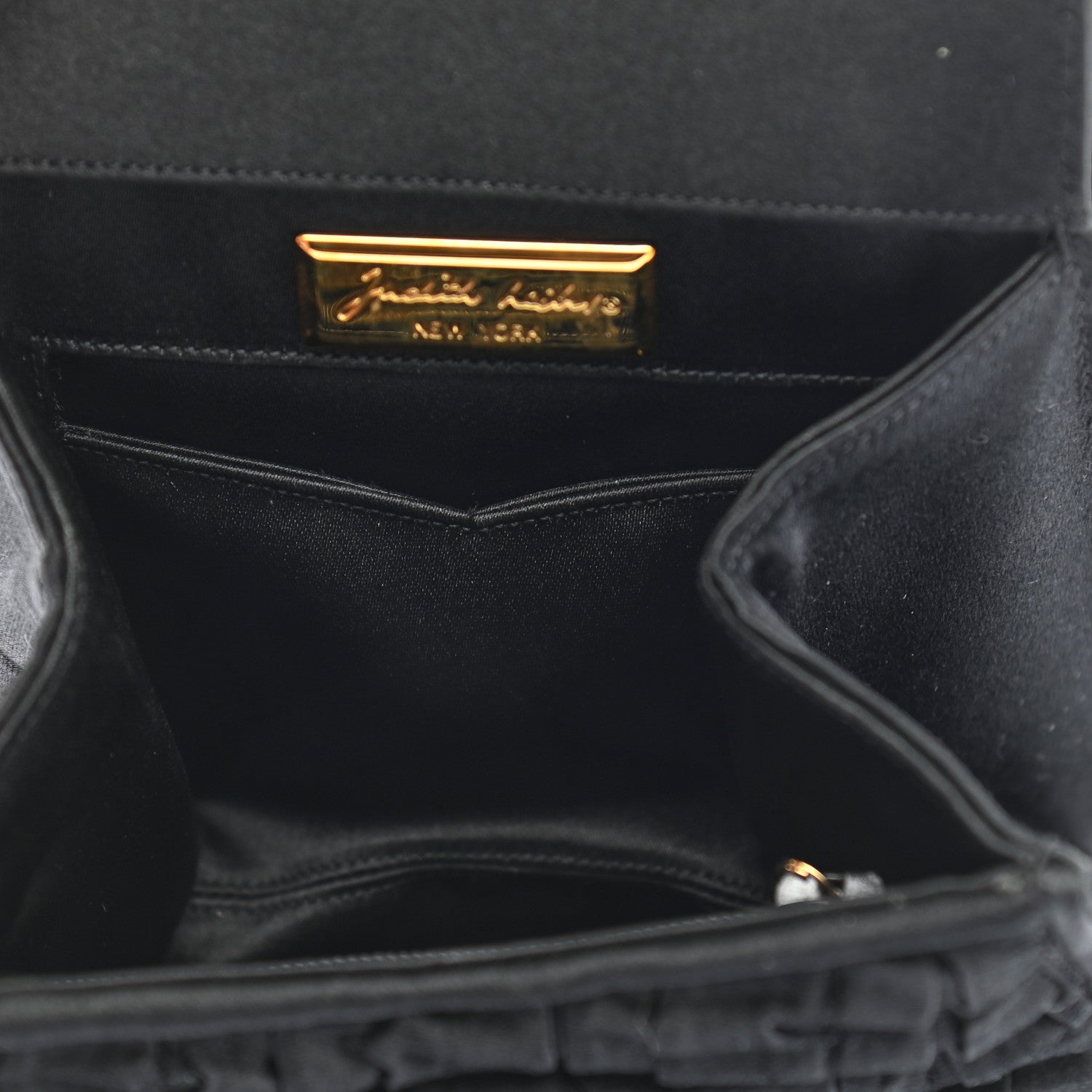 Judith Leiber Swarovski Crystal Satin Evening Bag Black 4 of 7