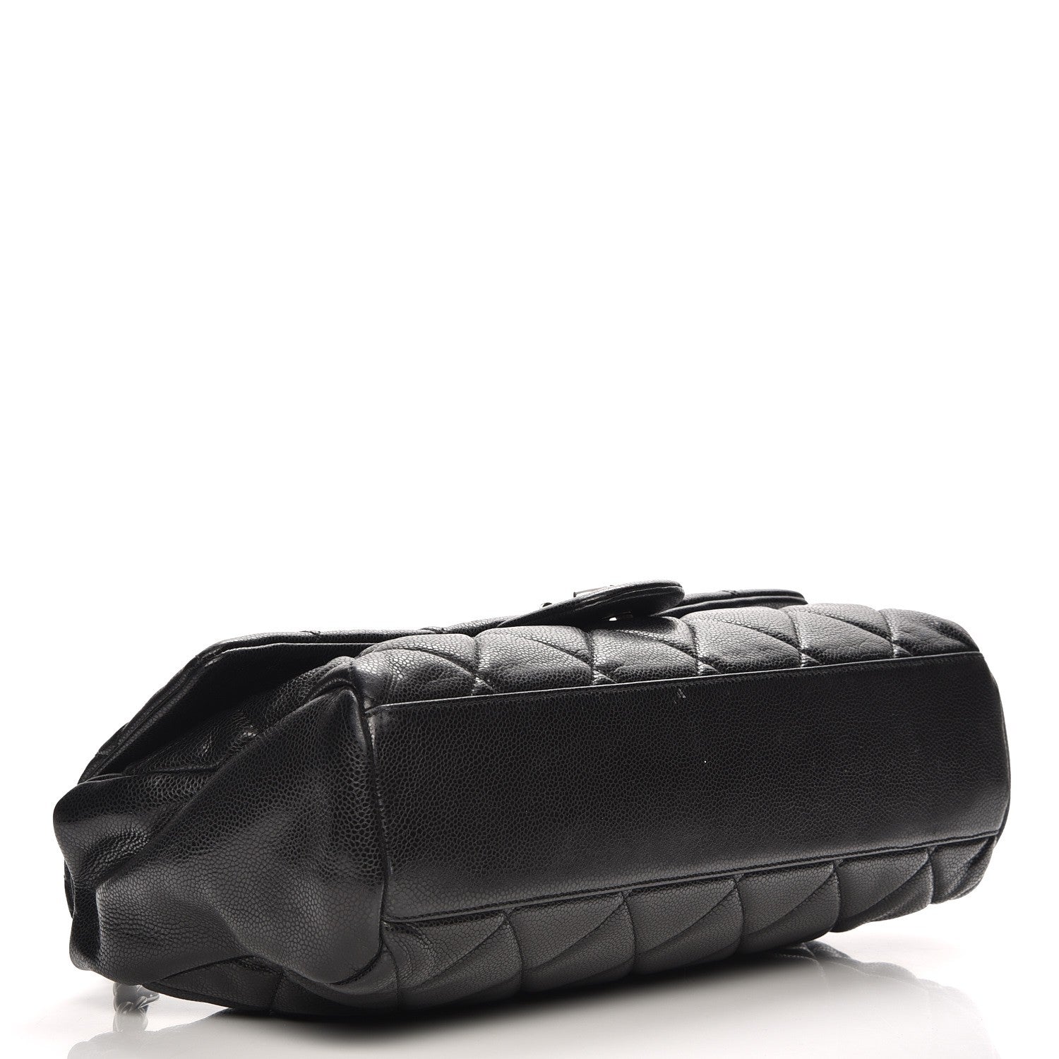 Chanel Glazed Caviar Medium Nature Flap Bag Black 4 of 9