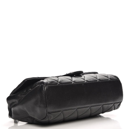 Chanel Glazed Caviar Medium Nature Flap Bag Black 4 of 9