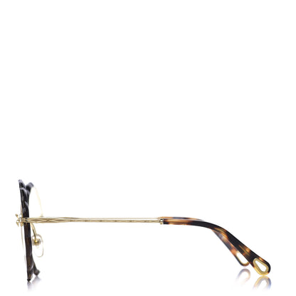 Chloe Rosie Bevelled Round Sunglasses CE142S Gold Gradient Yellow 3 of 4
