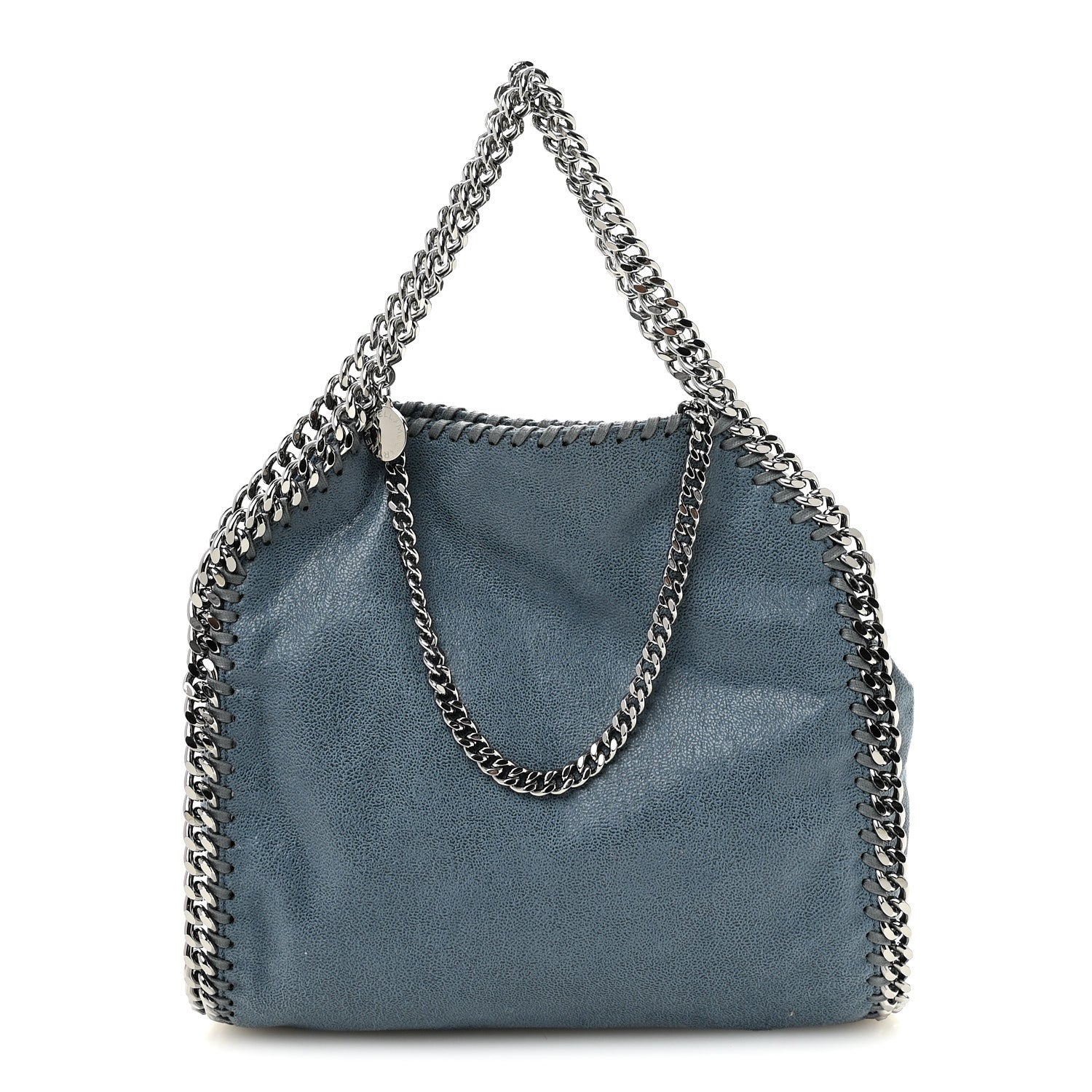 Stella McCartney Shaggy Deer Mini Falabella Fold Over Tote Light Blue 1 of 8