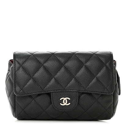 Chanel Caviar Quilted Flap Cosmetic Case Black 1 of 10