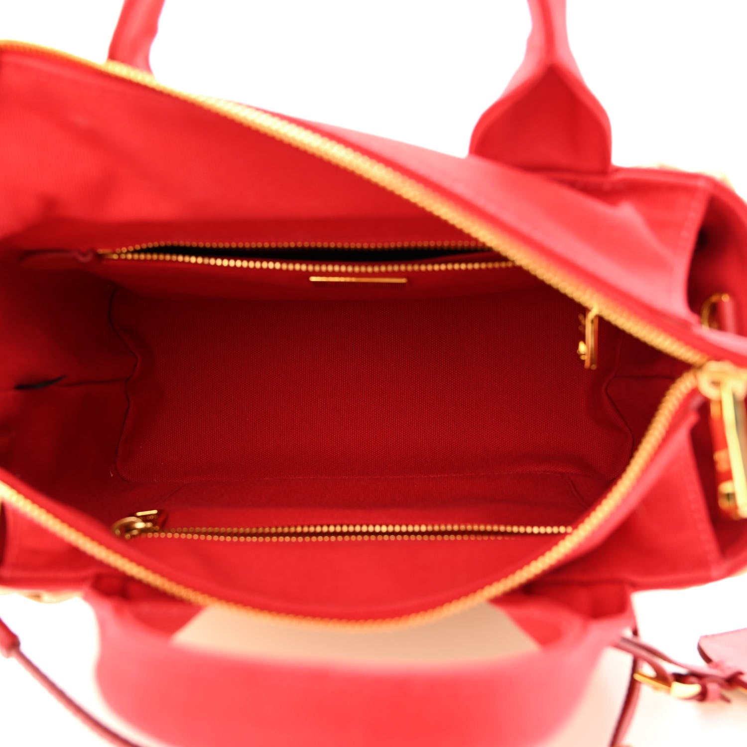 Prada Wicker Canvas Tote Naturale Red 5 of 16