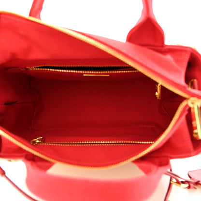Prada Wicker Canvas Tote Naturale Red 5 of 16