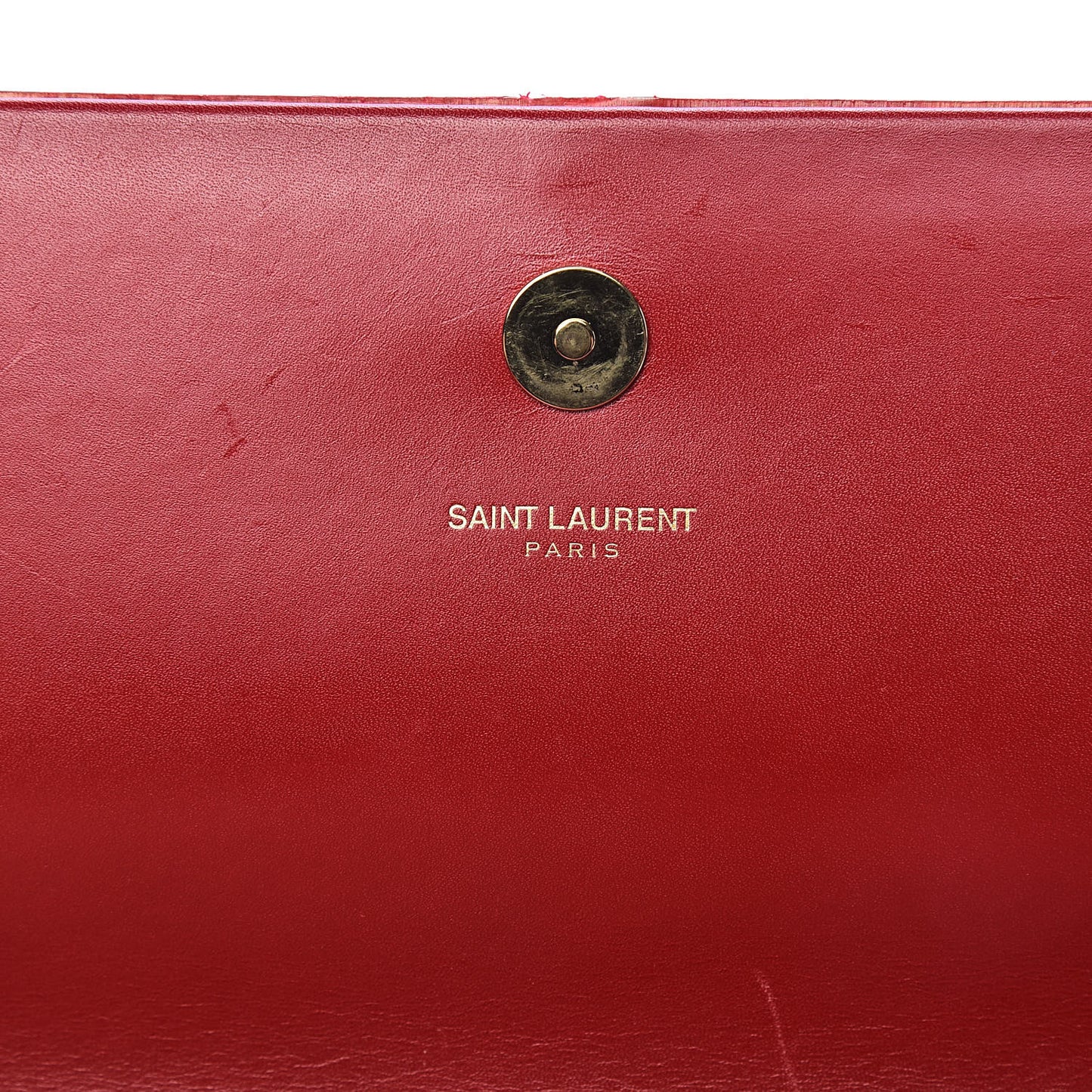 Calfskin Classic Monogram Tassel Clutch Red