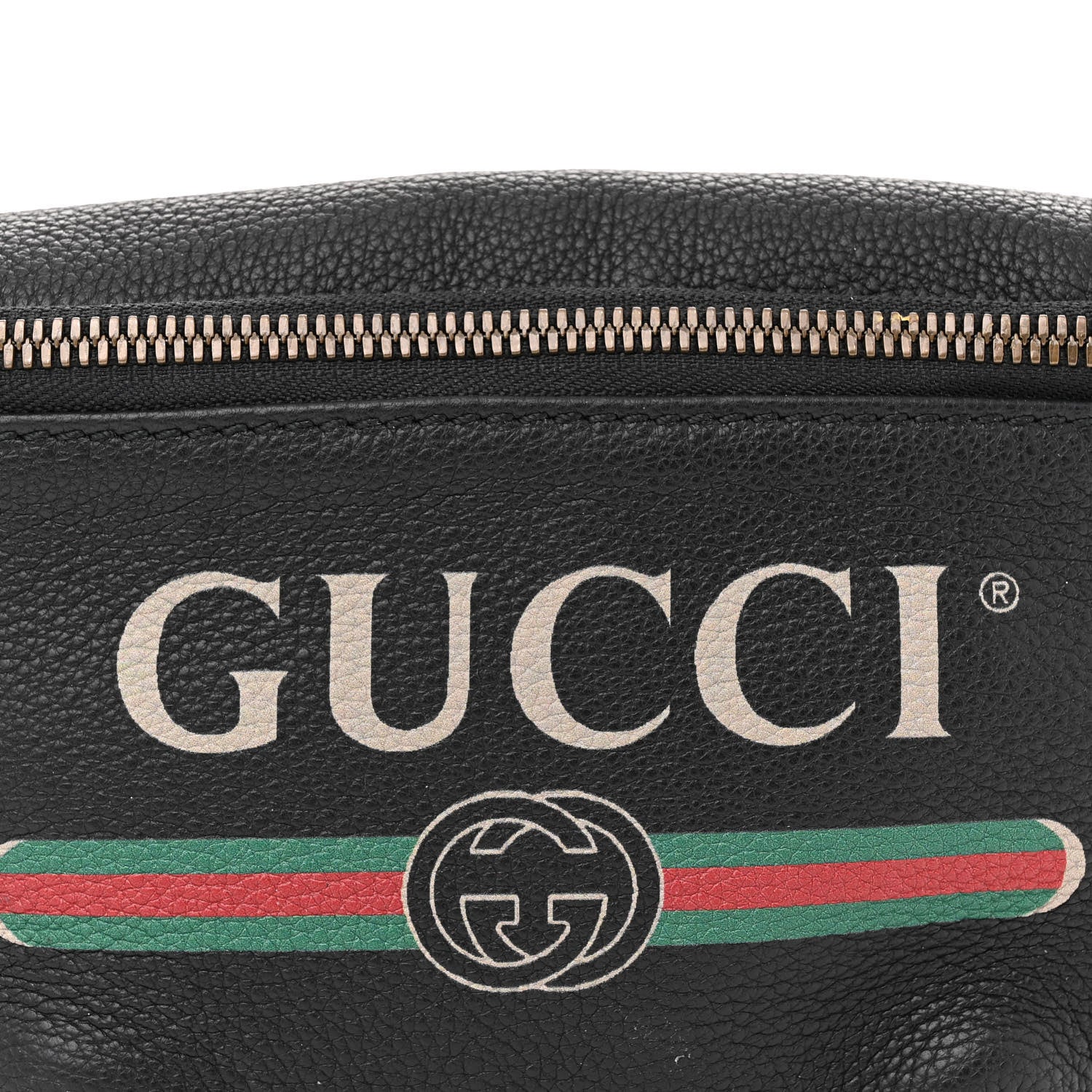 Gucci Grained Calfskin Small Logo Belt Bag Black 8 of 10