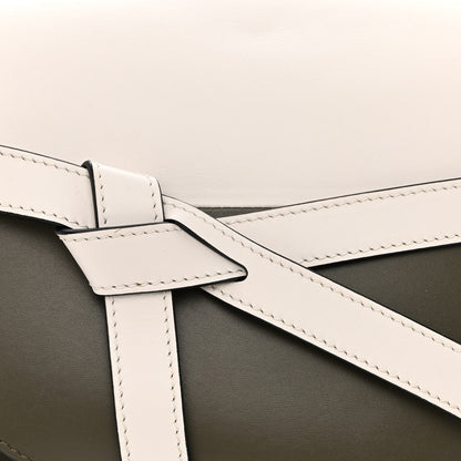 Loewe Calfskin Small Gate Crossbody Bag Khaki Green Soft White 8 of 10