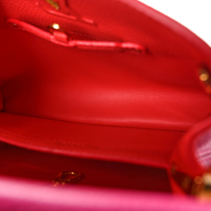Louis Vuitton Taurillon Capucines BB Hibiscus Flamingo 5 of 11