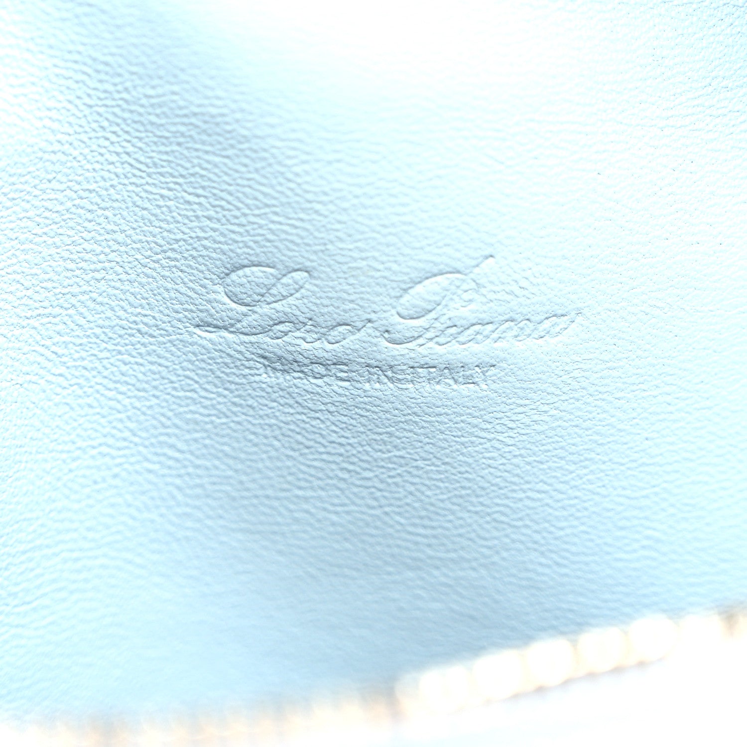 Loro Piana Grained Calfskin L19 Extra Pocket Pouch Minty Breeze 6 of 9