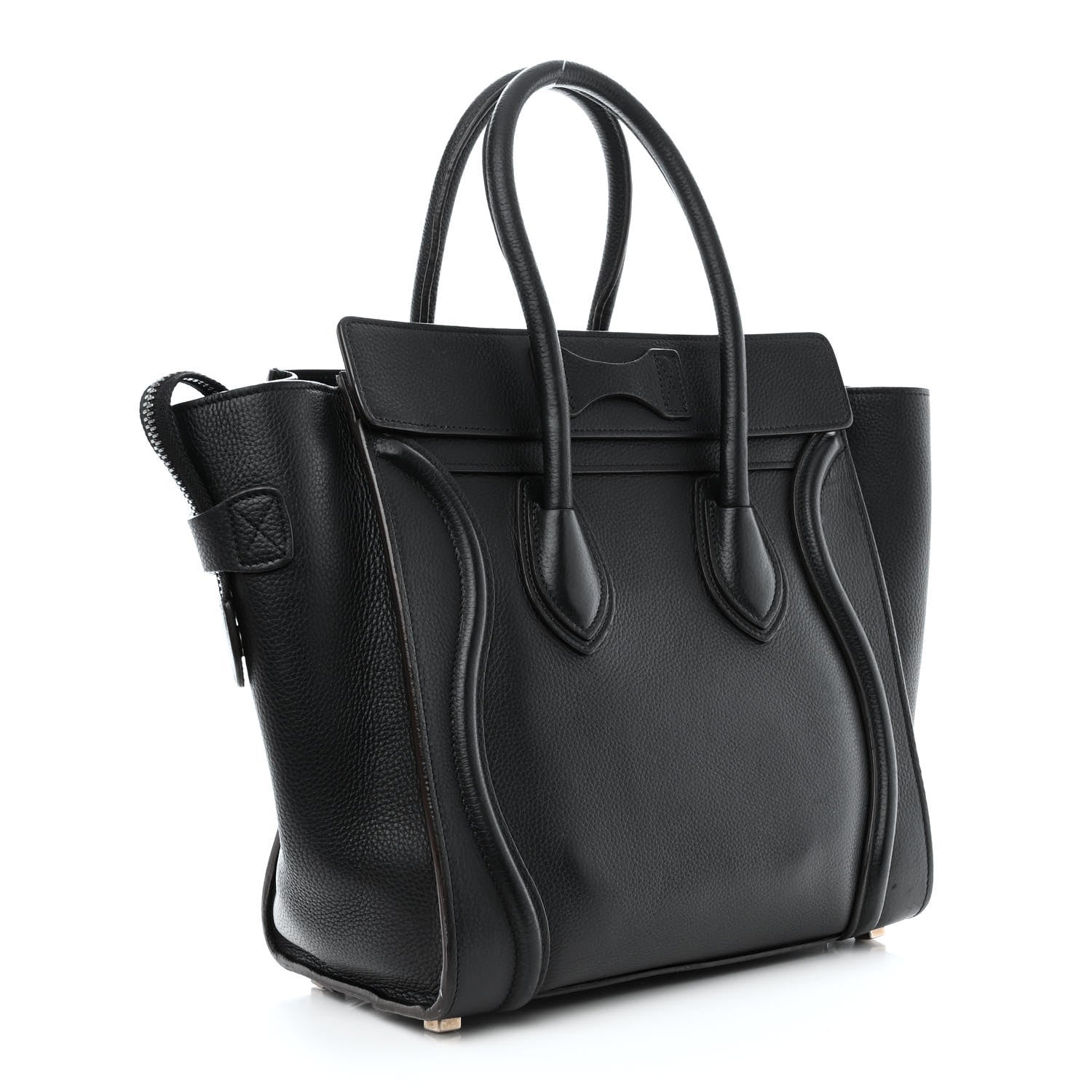 Celine Drummed Calfskin Micro Luggage Black 3 of 12